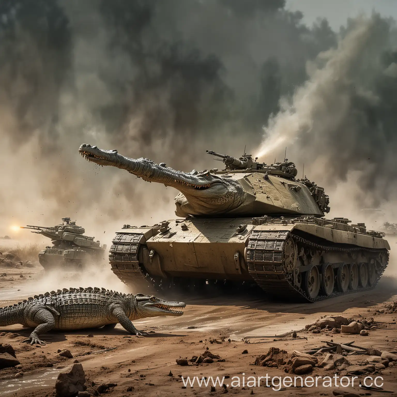 Crocodile-Tank-in-Large-Battle-Scene