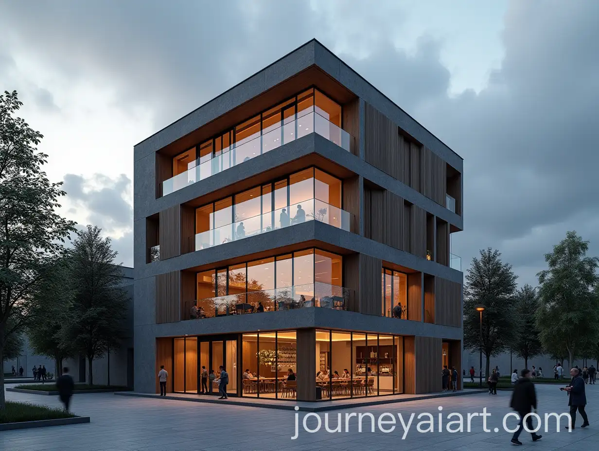 Modern-Design-Office-Building-with-Cafe-and-Restaurant-Nordic-Atmosphere