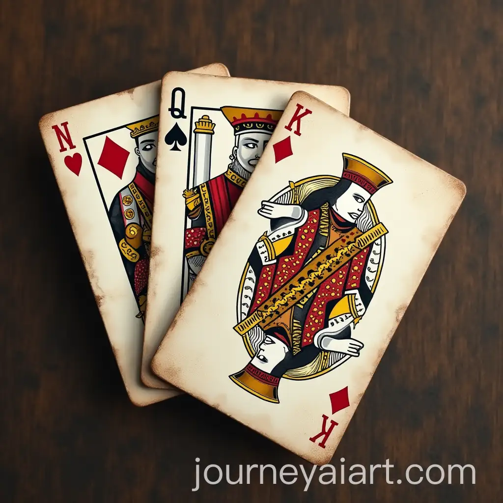 CloseUp-of-Playing-Cards-on-a-Table-with-Intricate-Designs