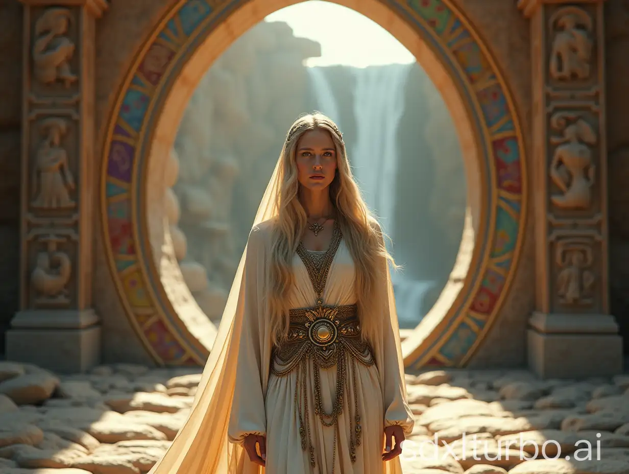 Hyperrealistic-Portrait-of-an-Ancient-Blond-Goddess-at-a-Mystical-Stargate-Temple