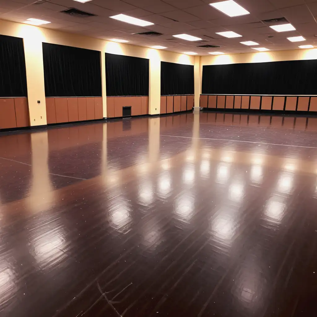 Empty Dance Room Audition Table Scene