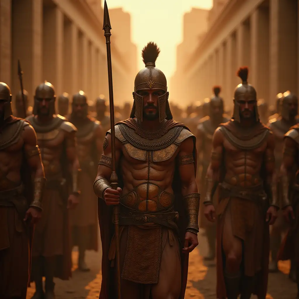 Soldiers of the Akkadian Empire 4,000 years agoUltra photorealCinematic lighting