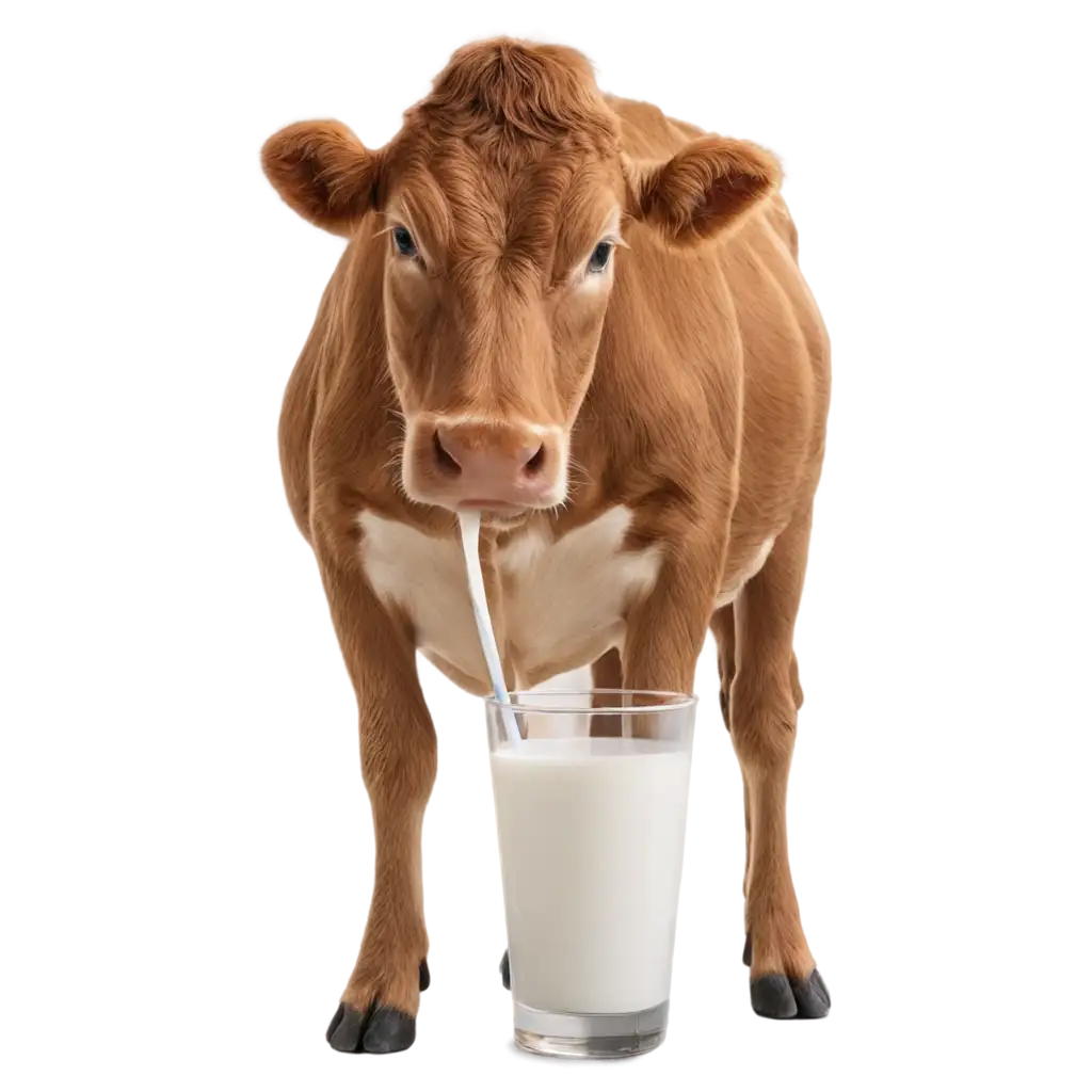 Dutch-Cow-Drinking-Milk-from-a-Glass-HighQuality-PNG-Image