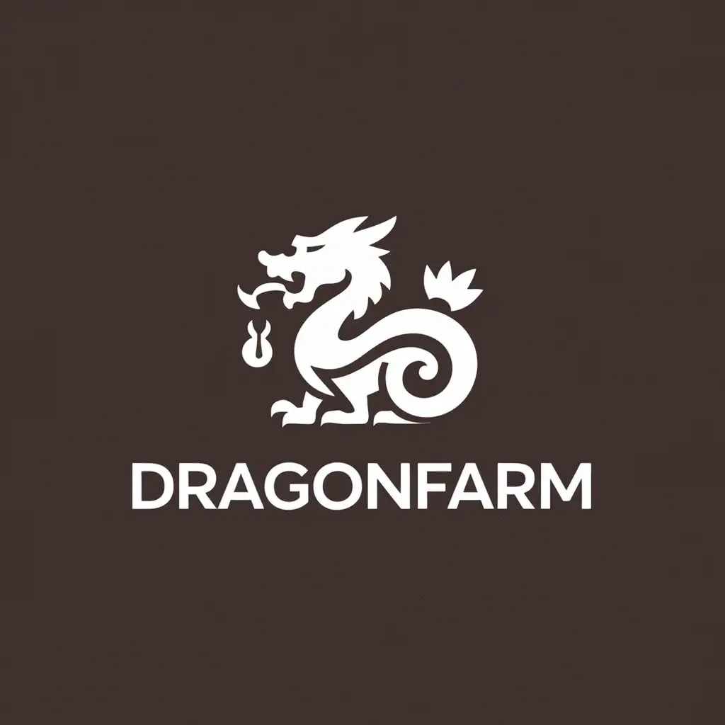 LOGO-Design-for-Dragonfarm-Dragon-with-Pearl-Symbolism-on-Clear-Background