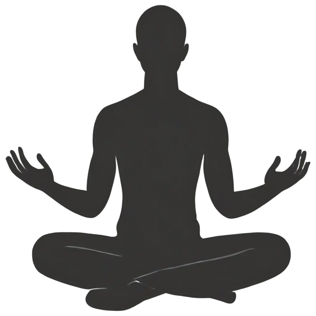 symbol of meditating man