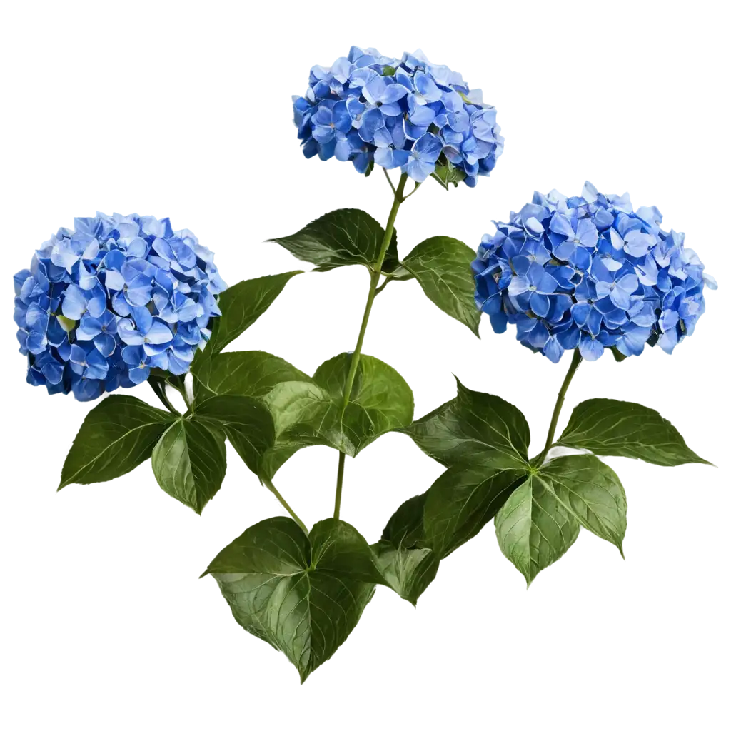 Hydrangea-Blue-PNG-Image-Capturing-the-Essence-of-Floral-Beauty