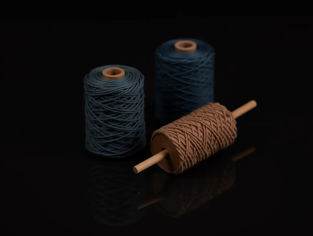 CloseUp-Bobbin-Yarn-for-Knitting-on-Black-Background