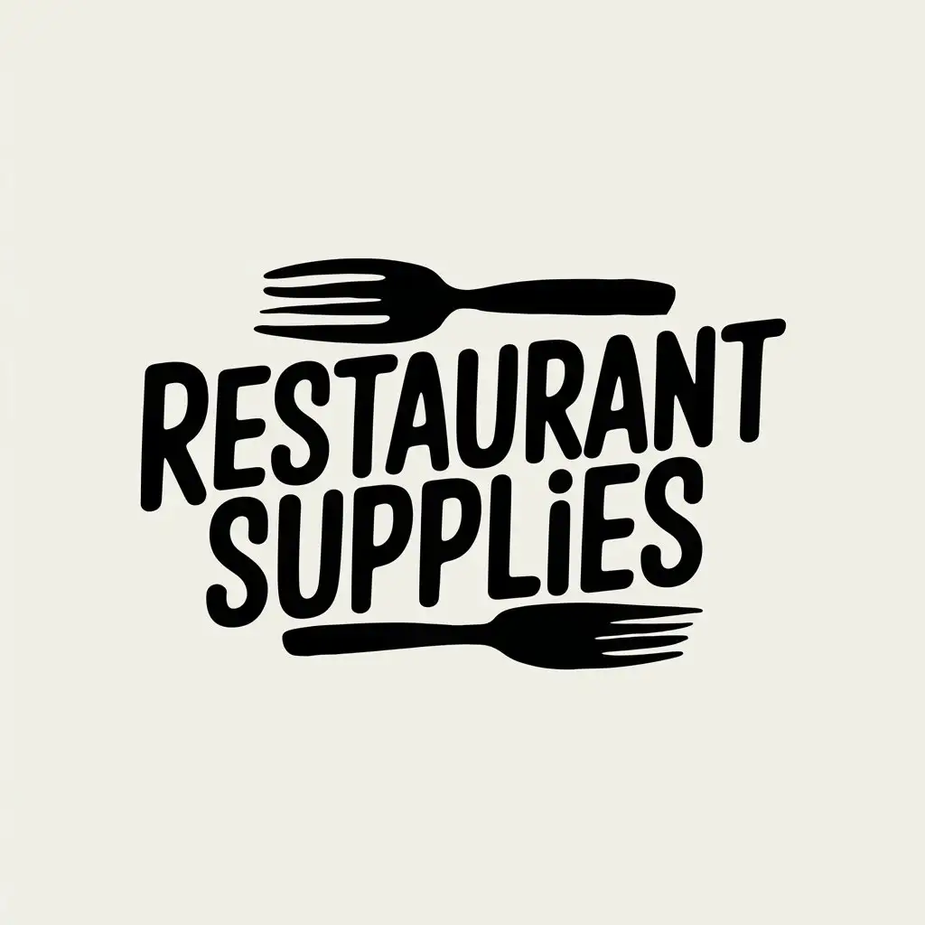 a vector logo design,with the text "restaurantsupplies", main symbol:Handwritten font, rough,Moderate,be used in Restaurant industry,clear background