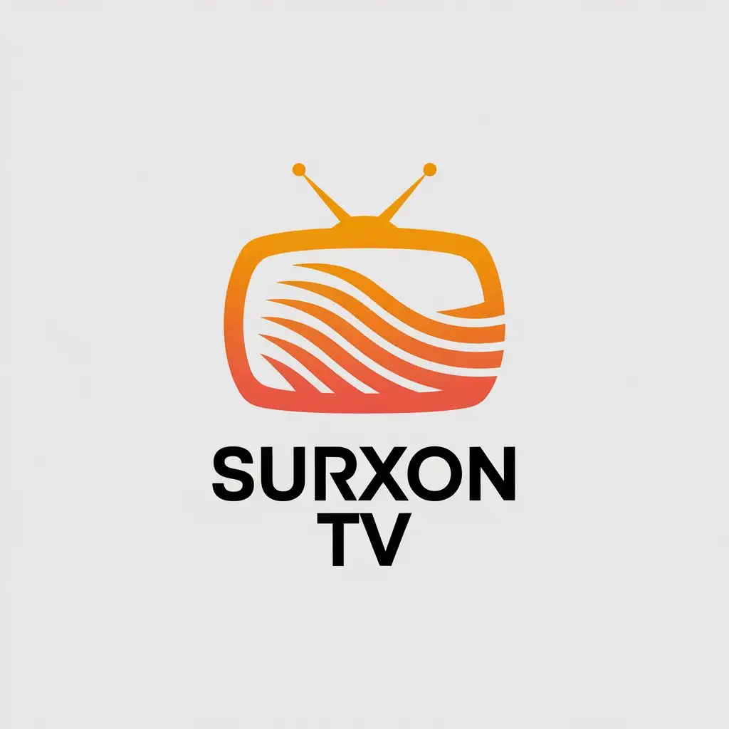 LOGO Design for SURXON TV Vector TV Symbol with Clear Background