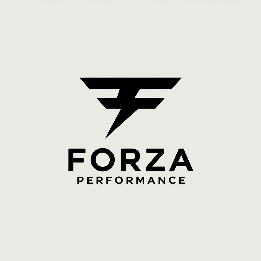 a vector logo design,with the text "forza performance", main symbol:forza,Moderate,clear background