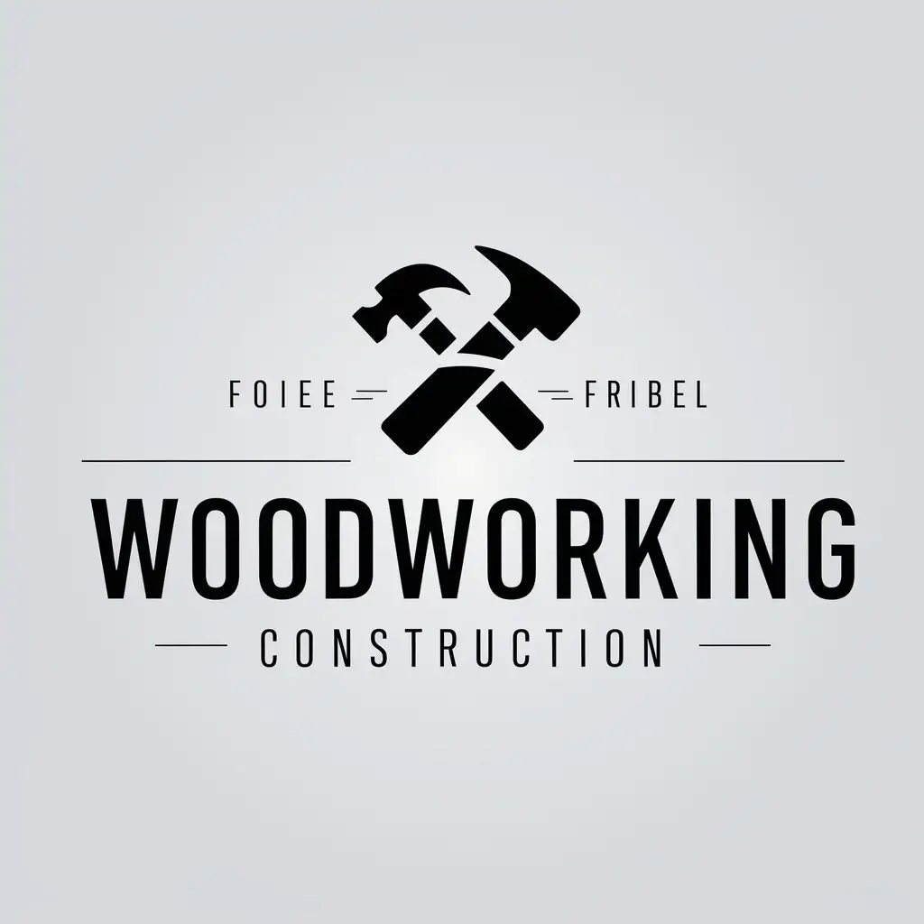 a logo design,with the text "woodworking", main symbol:woodworking,Moderate,be used in Construction industry,clear background