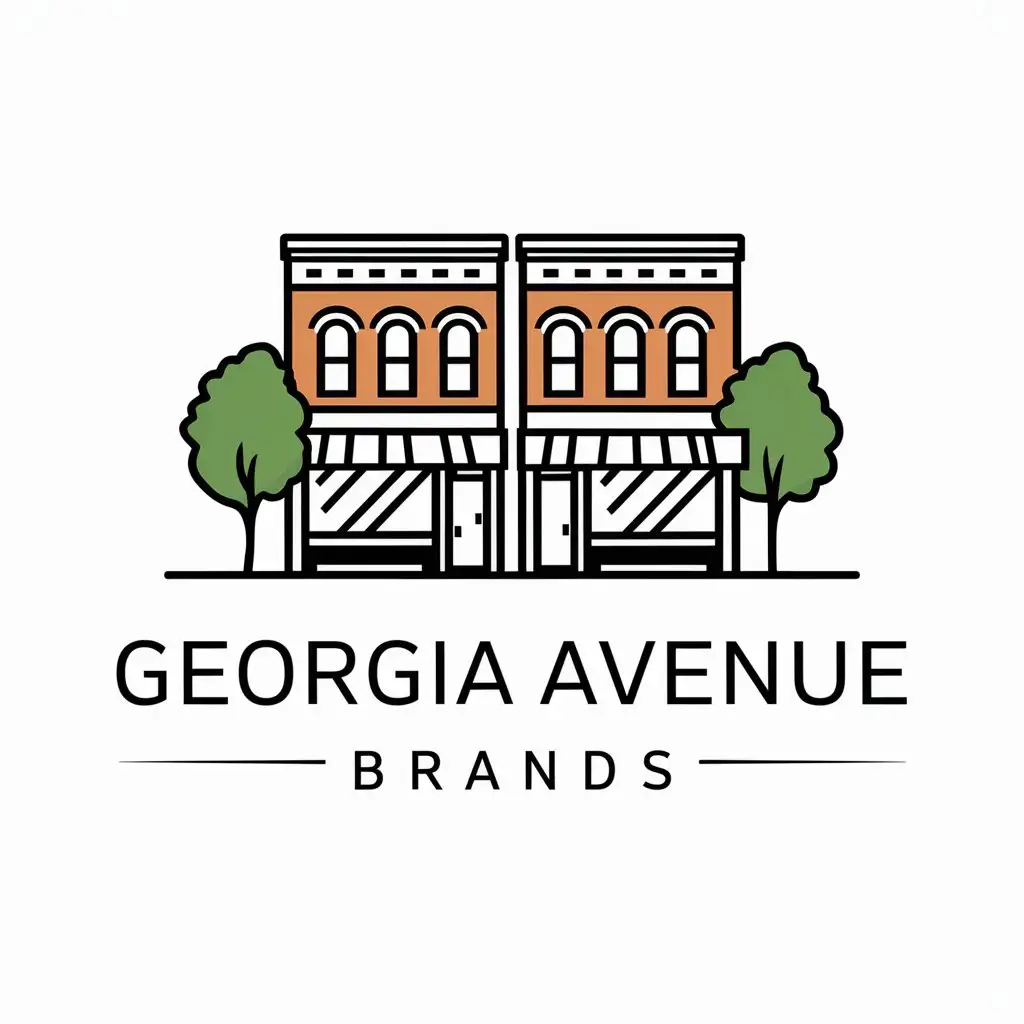 LOGO Design for Georgia Avenue Brands Urban Storefront Vector Logo