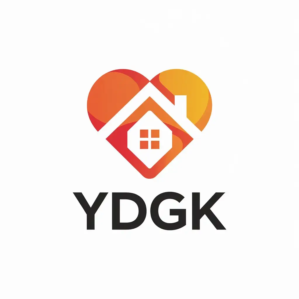 LOGO Design for YDGK Heart House Theme for Home Family Industry