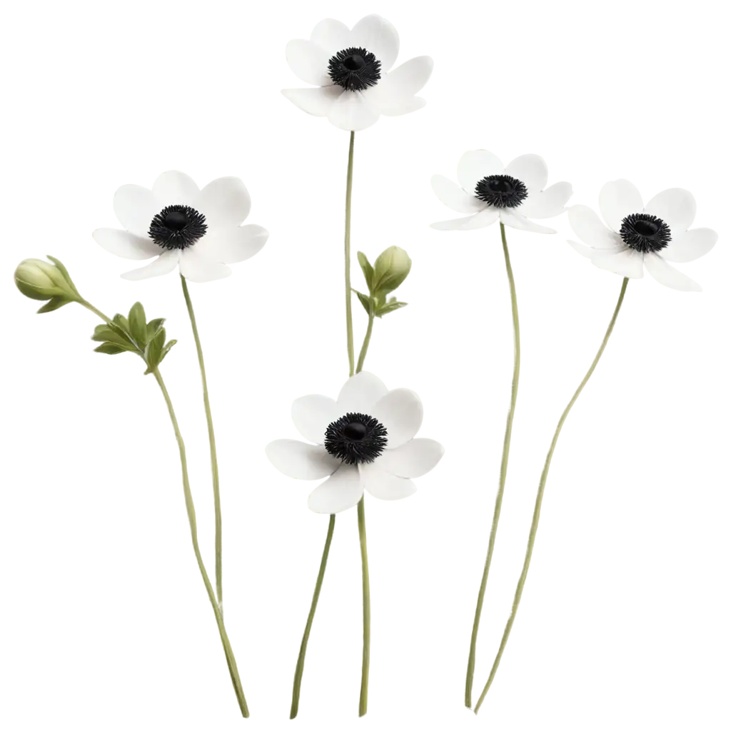 PhotoRealistic-PNG-Image-of-White-Anemones-with-Black-Centers-Stunning-Perspectives-and-Detailed-Petals