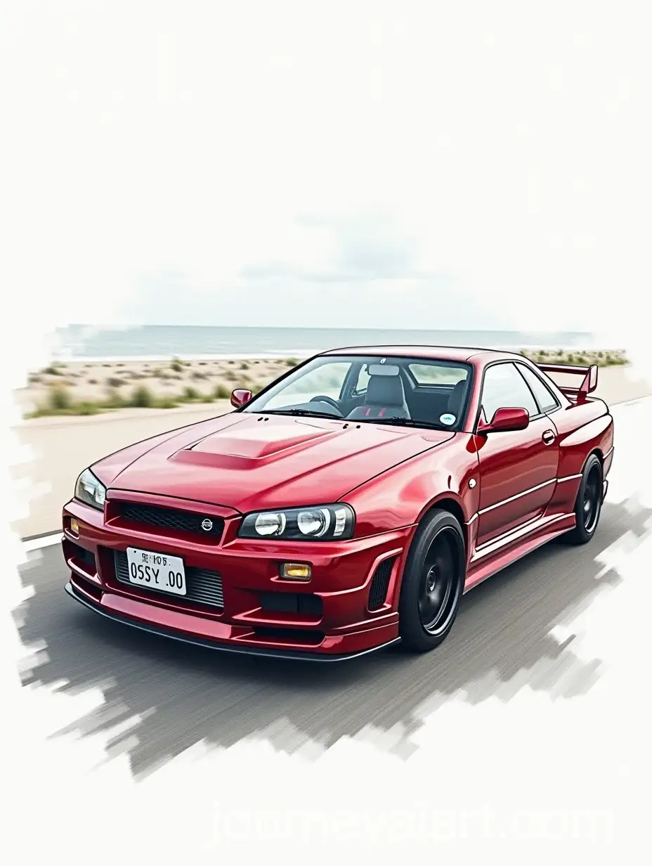 Illustration-of-a-Nissan-Skyline-Sports-Car
