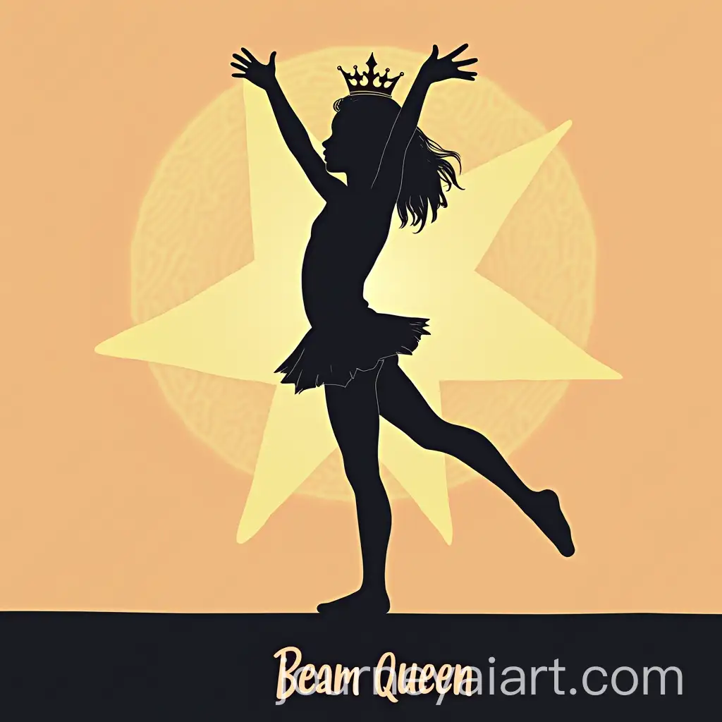 Silhouette-of-a-Gymnast-on-Balance-Beam-Crowned-Beam-Queen