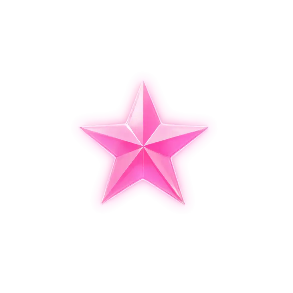 Vibrant-Pink-Glossy-Star-PNG-Image-for-Creative-Design-and-Digital-Projects