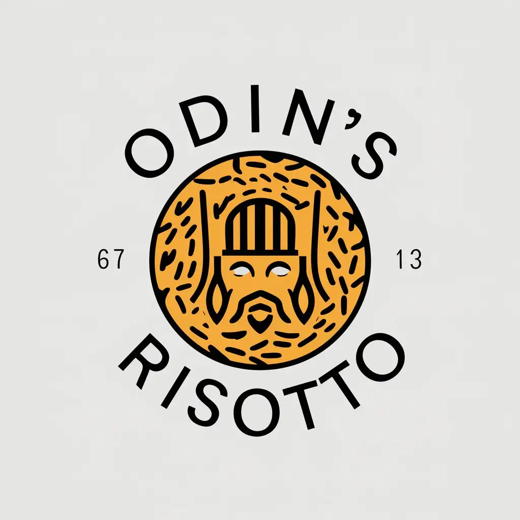 LOGO-Design-For-Odins-Risotto-Moderate-Clear-Background-with-Odin-and-Risotto-Symbol