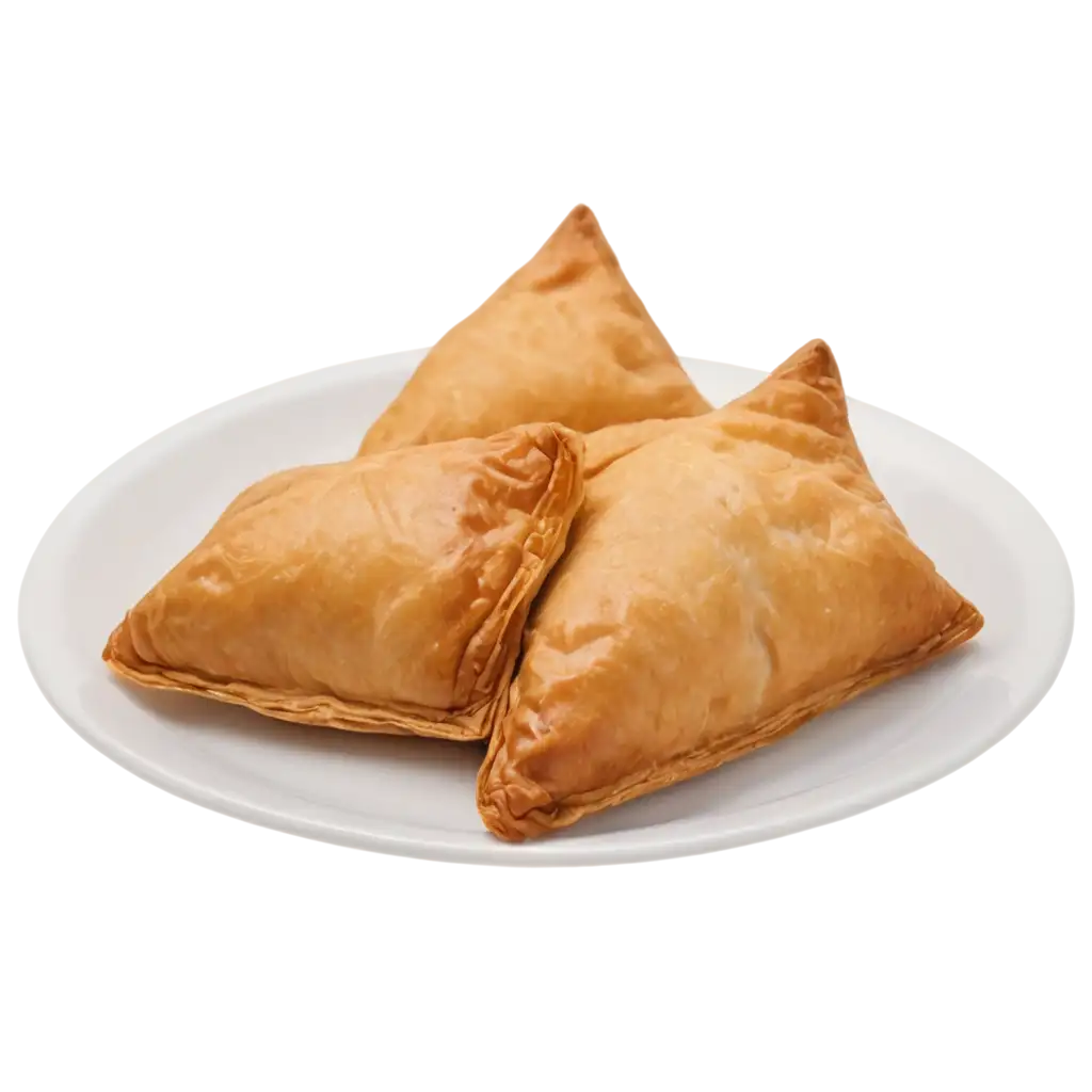 Authentic-Punjabi-Samosa-PNG-Image-in-a-White-Plastic-Plate