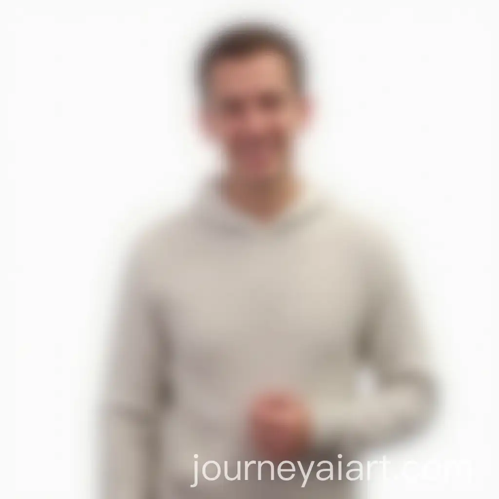 Man-Using-Laptop-in-Front-of-White-Background