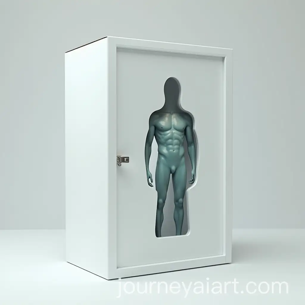 Surreal-Man-in-Iridescent-GelFilled-Delivery-Box