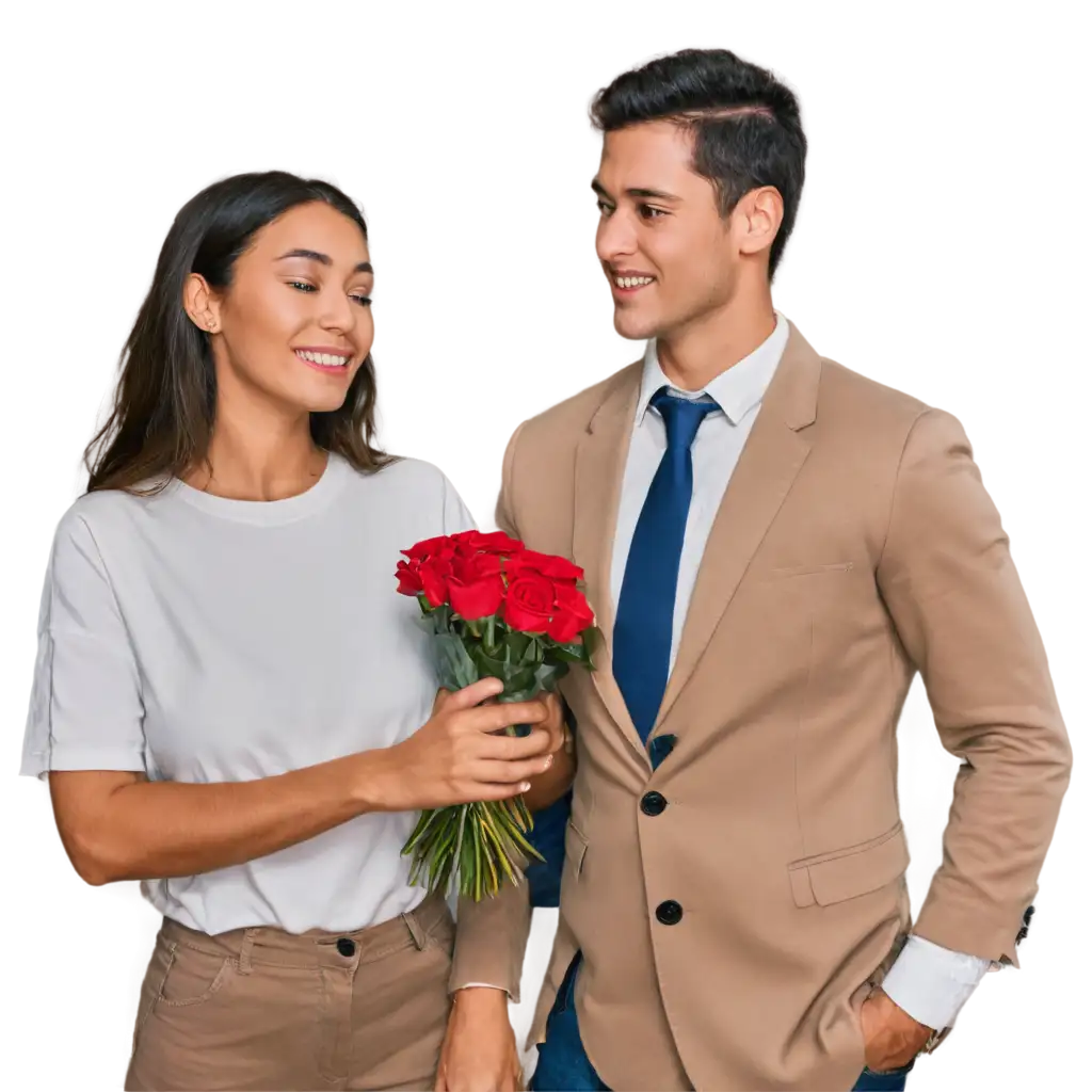 Romantic-Couple-Holding-Flowers-PNG-Image-for-Enhanced-Clarity-and-Quality