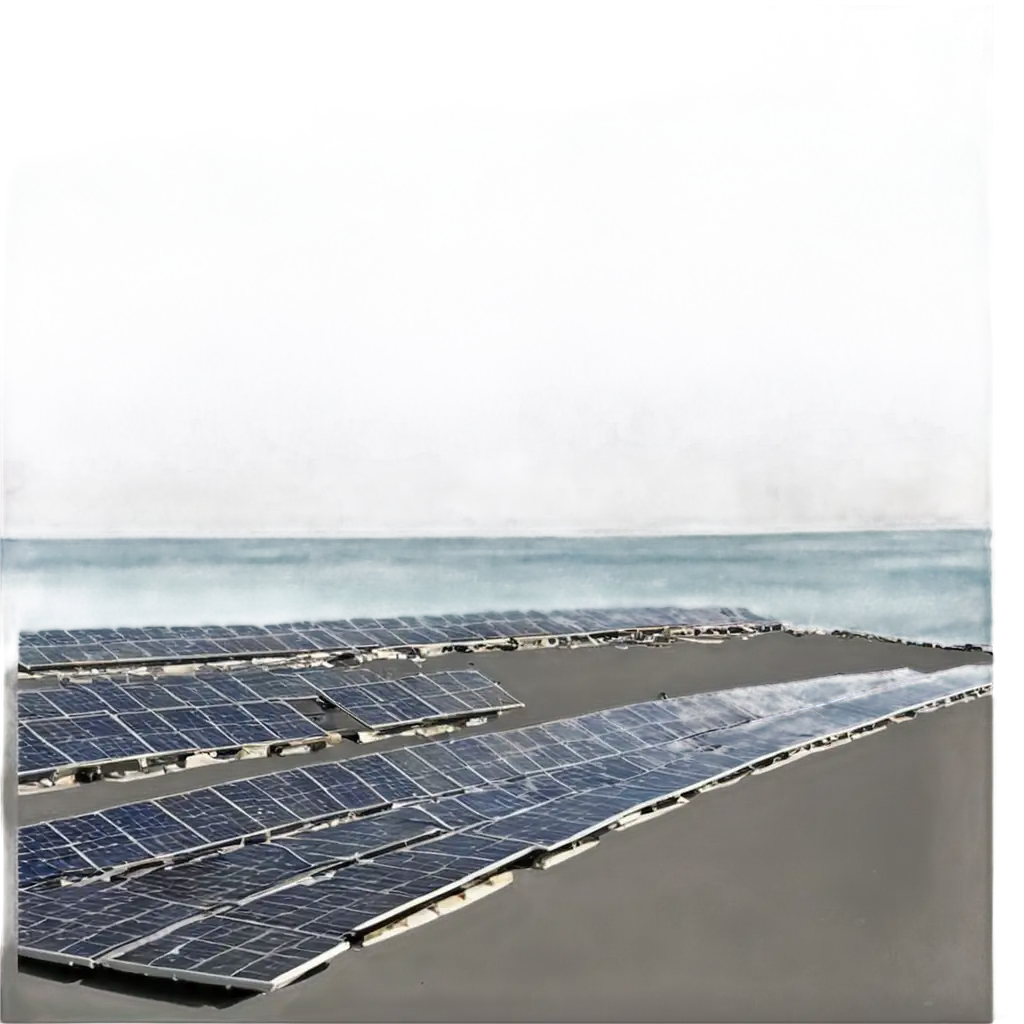 HighQuality-PNG-Image-of-Solar-Panels-on-the-Sea-with-Sunlight