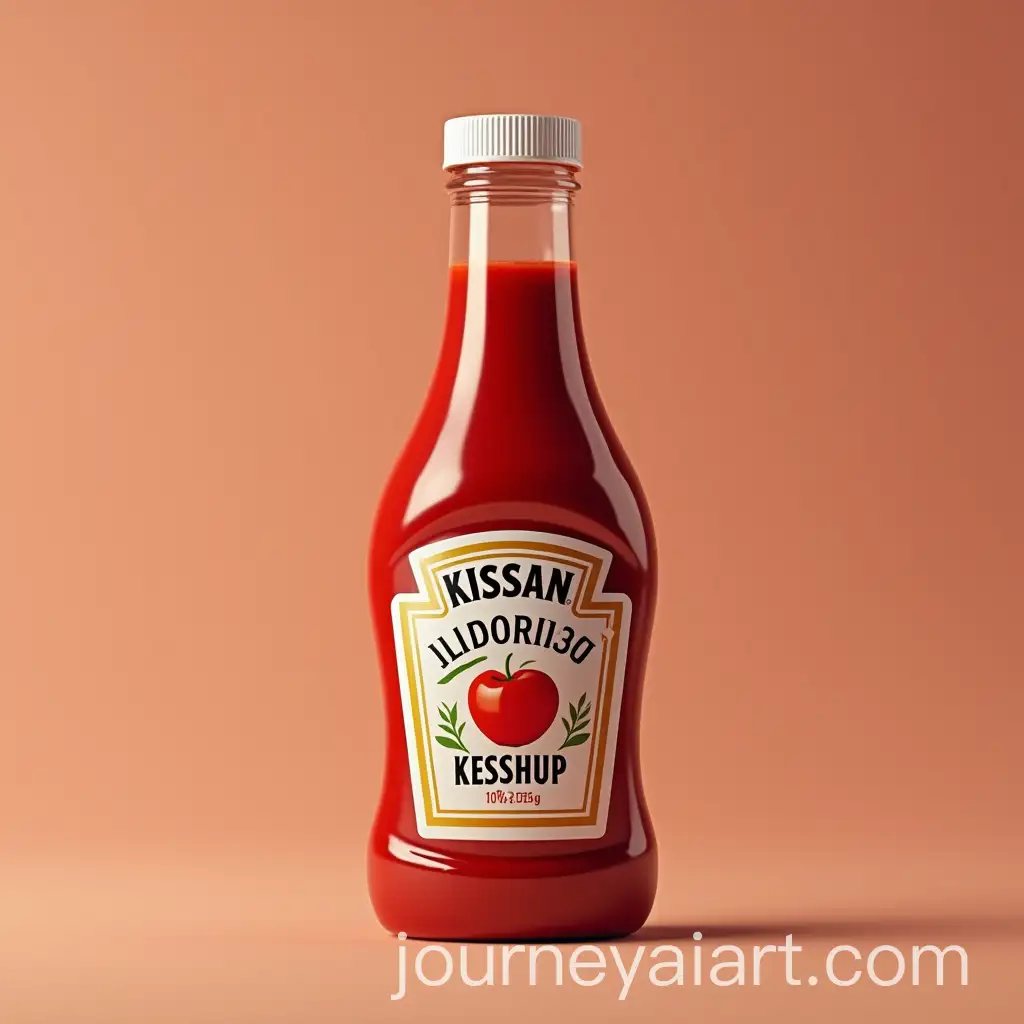 Realistic-Kissan-Ketchup-Bottle-in-Detailed-11-Scale-Image