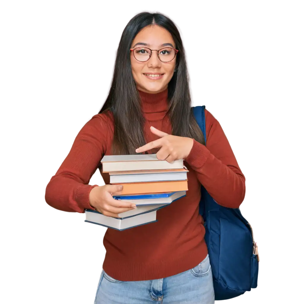 Student-Grabbing-Books-with-Her-Hand-PNG-Image-for-Clear-Visuals