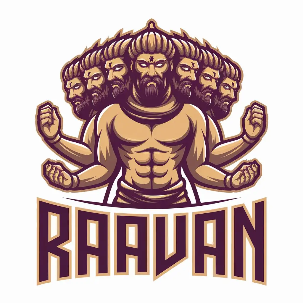 LOGO Design for Raavan Vector Logo Featuring Raavan on Clear Background