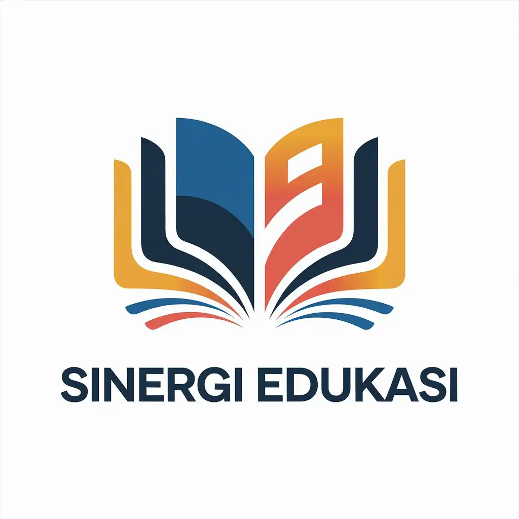 a vector logo design,with the text "Sinergi Edukasi", main symbol:buku,Moderate,clear background