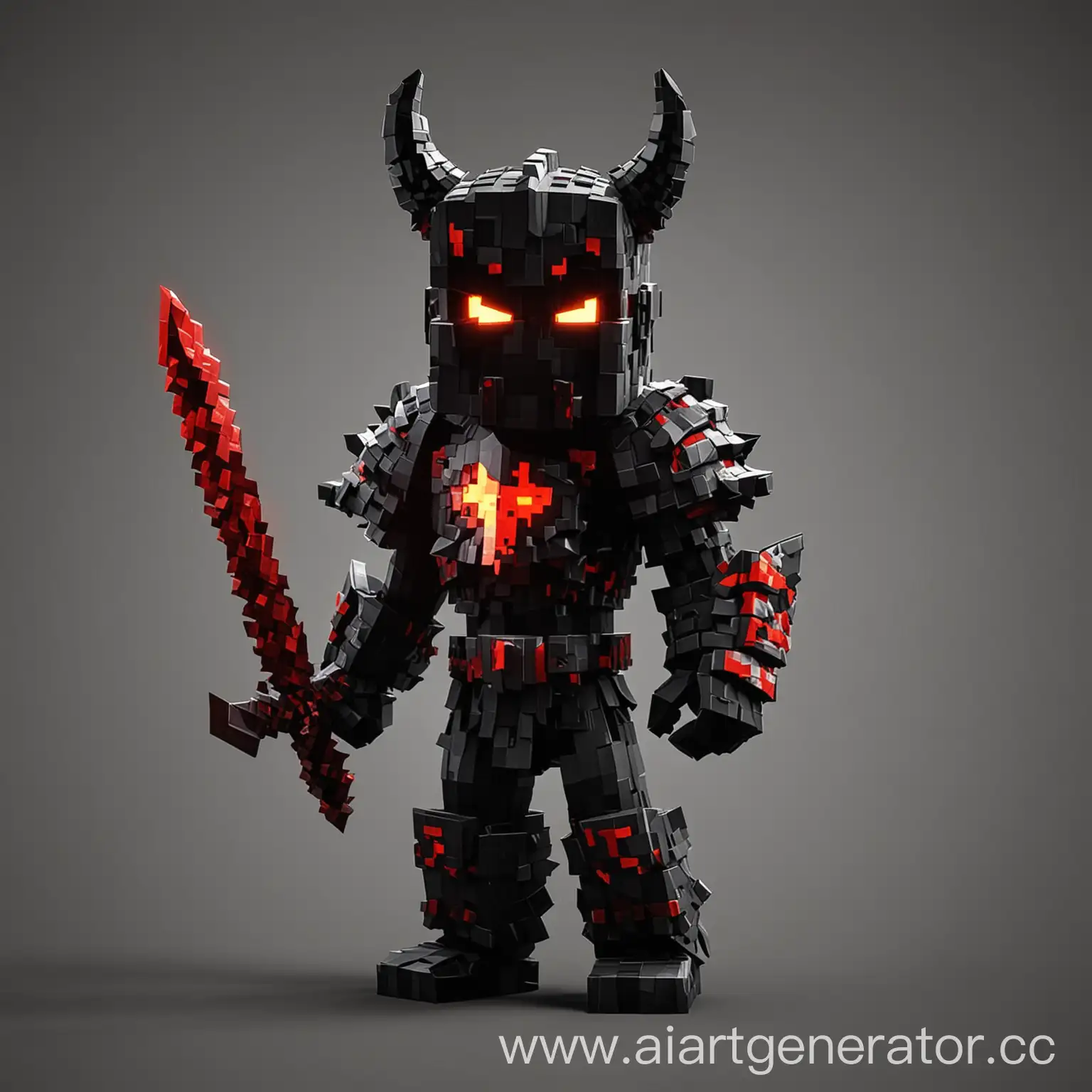 Animation-Style-Minecraft-Character-Demon-of-Darkness-Anger-Knight