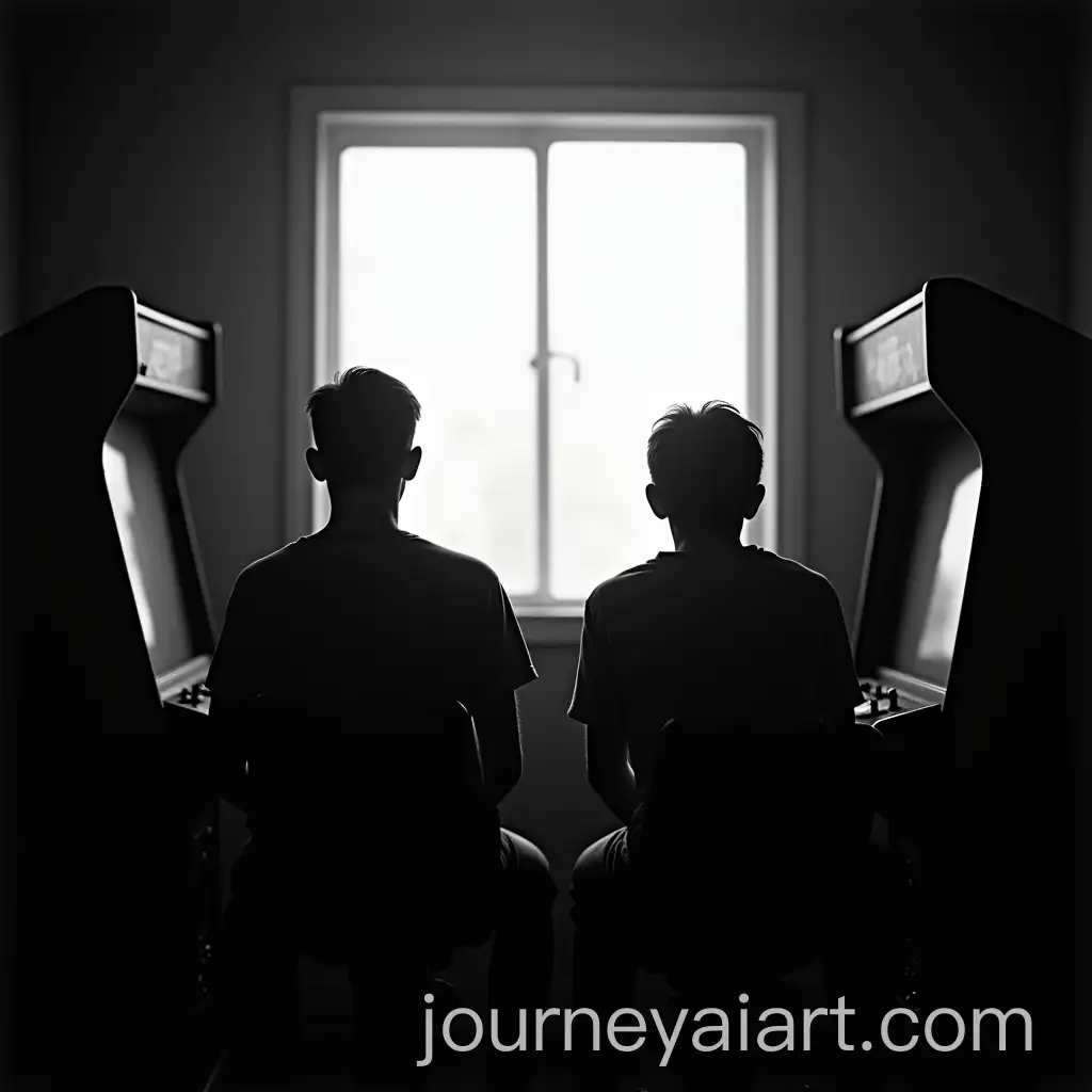 Young-Adults-Playing-Arcade-Games-in-a-Nostalgic-Setting