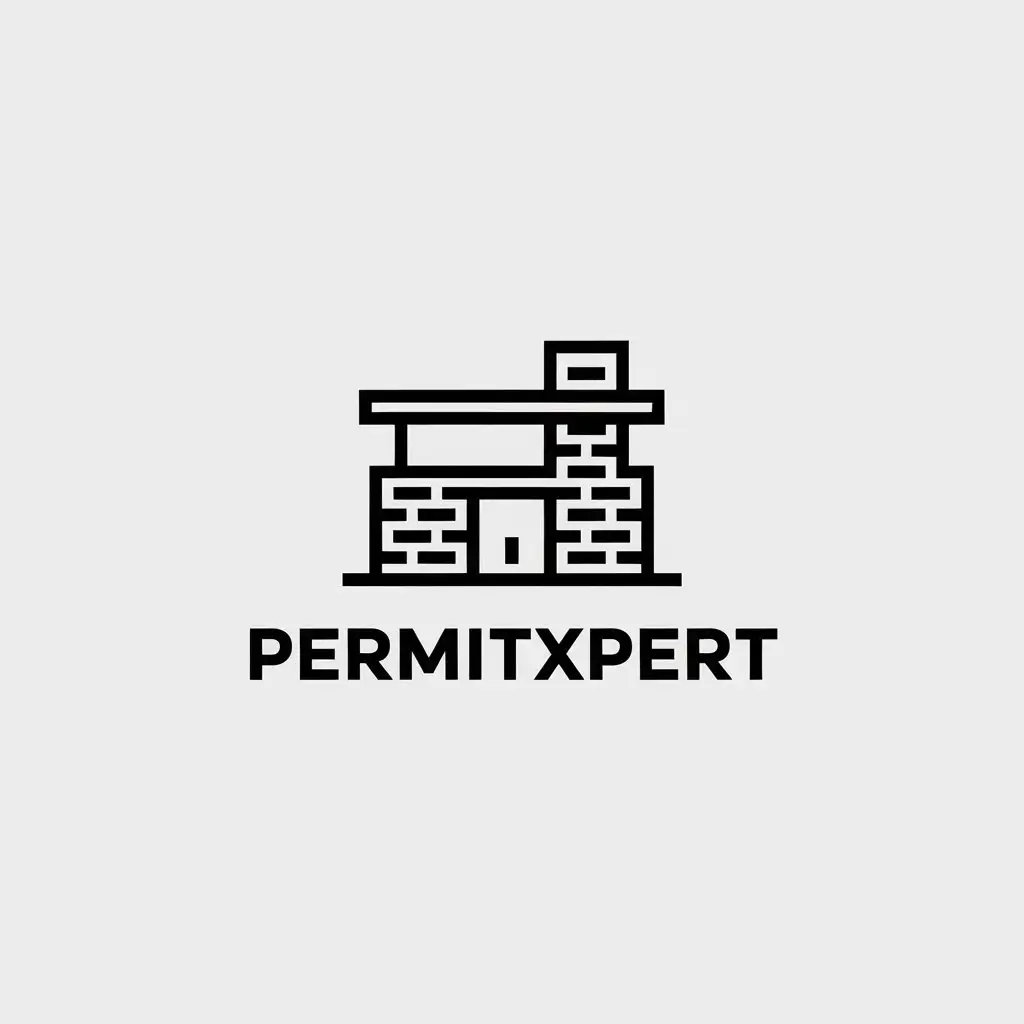 LOGO Design for PermitXpert ArchitectureInspired Minimalistic Vector Design for Construction Industry