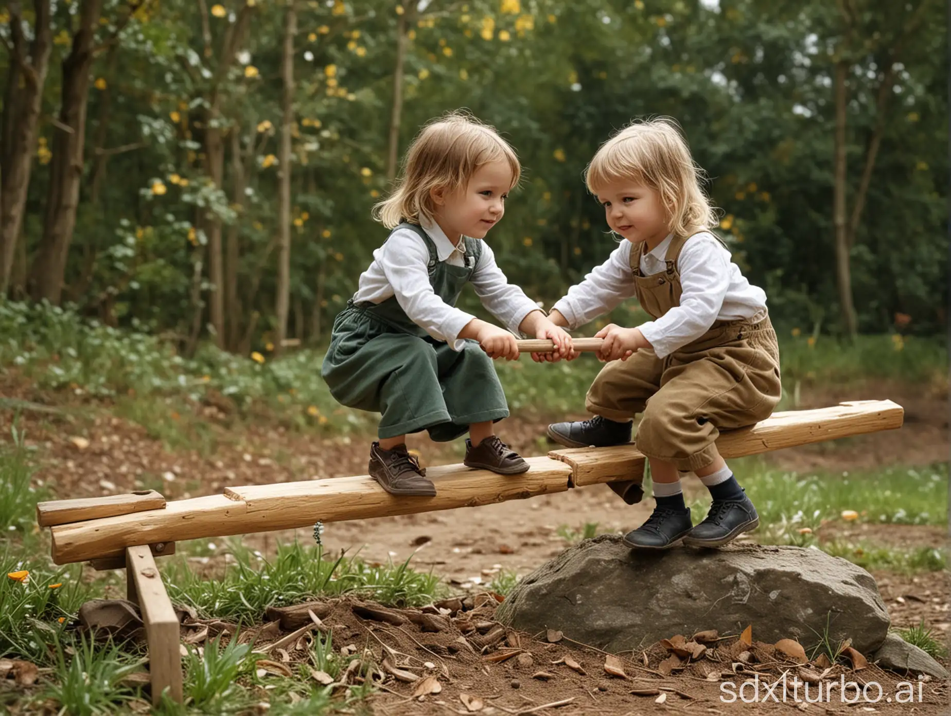 Children-Playing-on-a-SeeSaw-in-a-Park