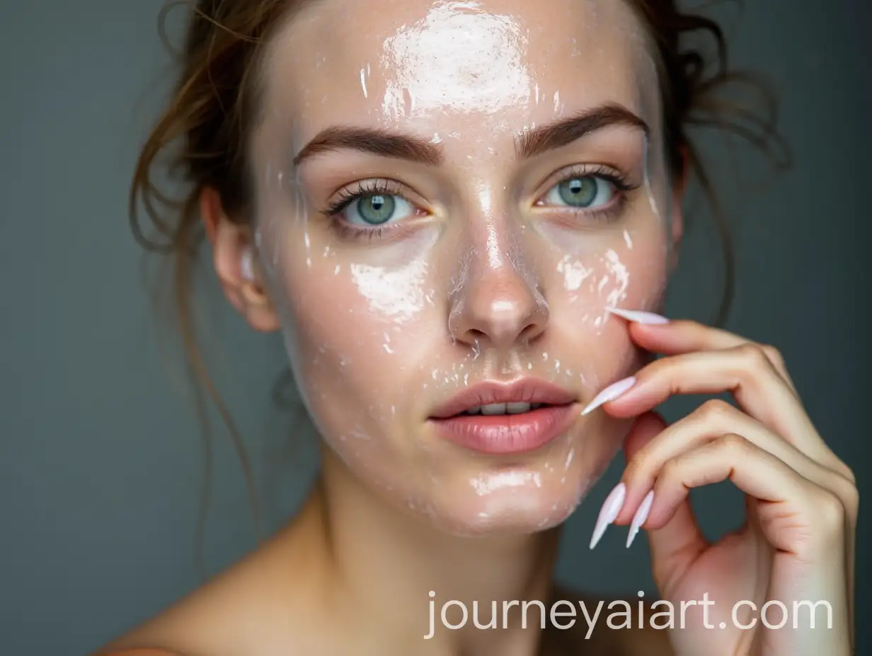 Womans-Face-Covered-with-Plastic-Wrap-in-an-Artistic-Portrait