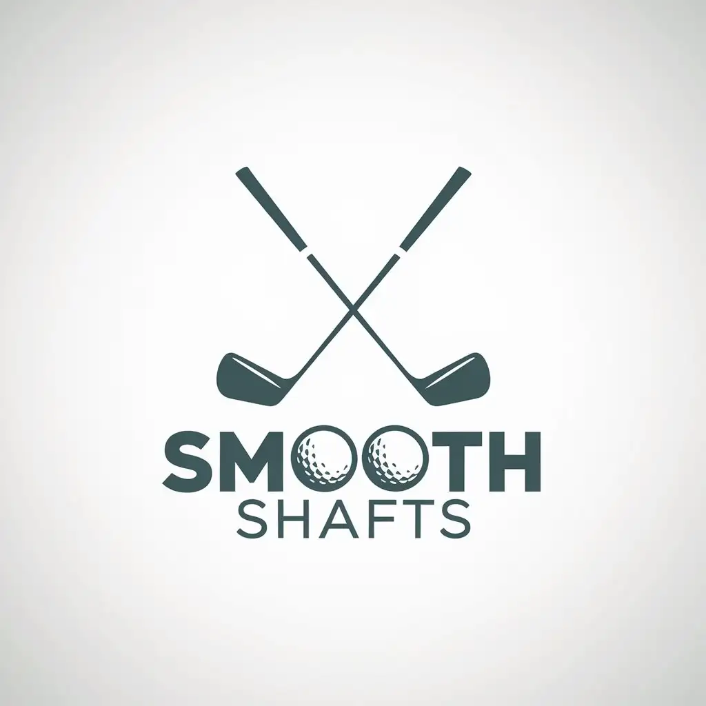 LOGO Design for Smooth Shafts Vector Logo Featuring Golf Clubs and Golf Balls for Sports Fitness Industry