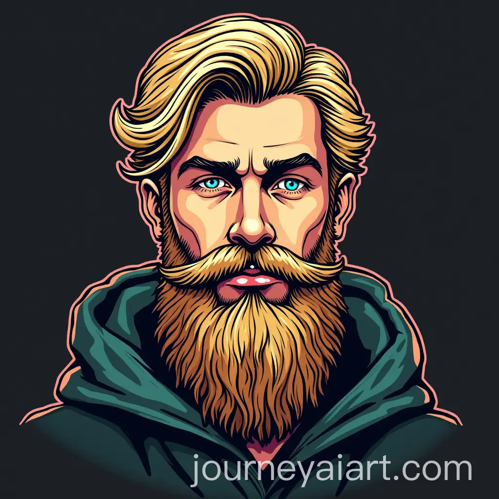 Lycio-Jelly-Rapper-Logo-Design-Featuring-Old-School-Style-with-Blond-Hair-and-Light-Blue-Eyes