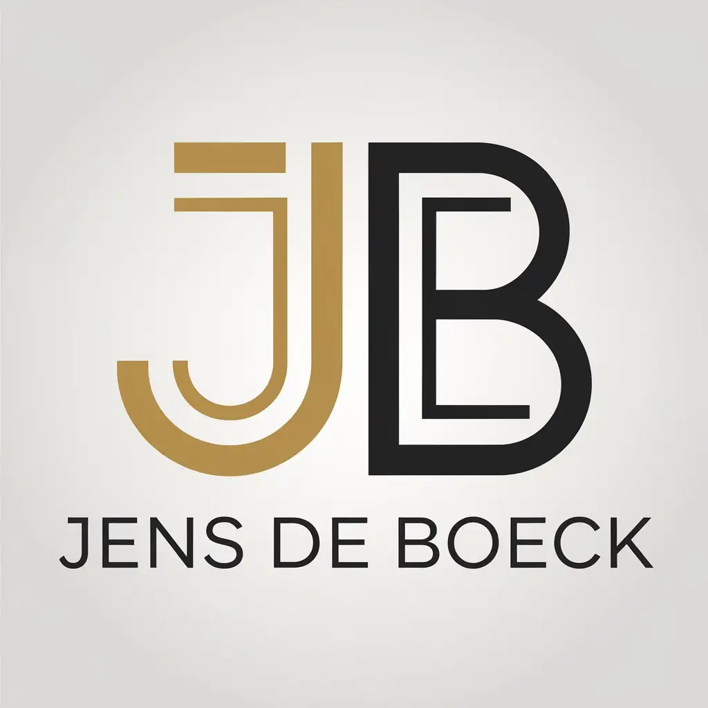 LOGO Design for Jens De Boeck Minimalistic Vector with J D B Letters for Education Industry