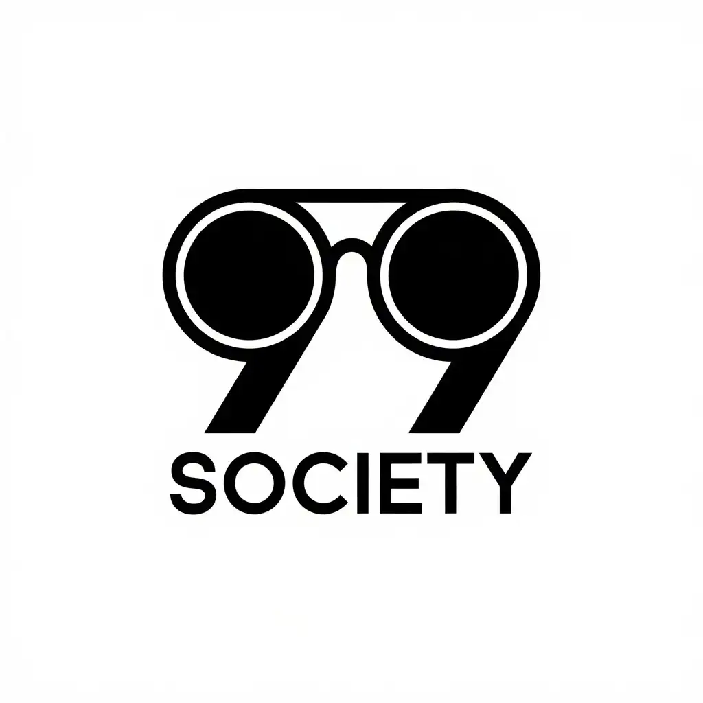 LOGO Design for 99 Society Sunglass Symbol with Moderate Style for Retail Industry