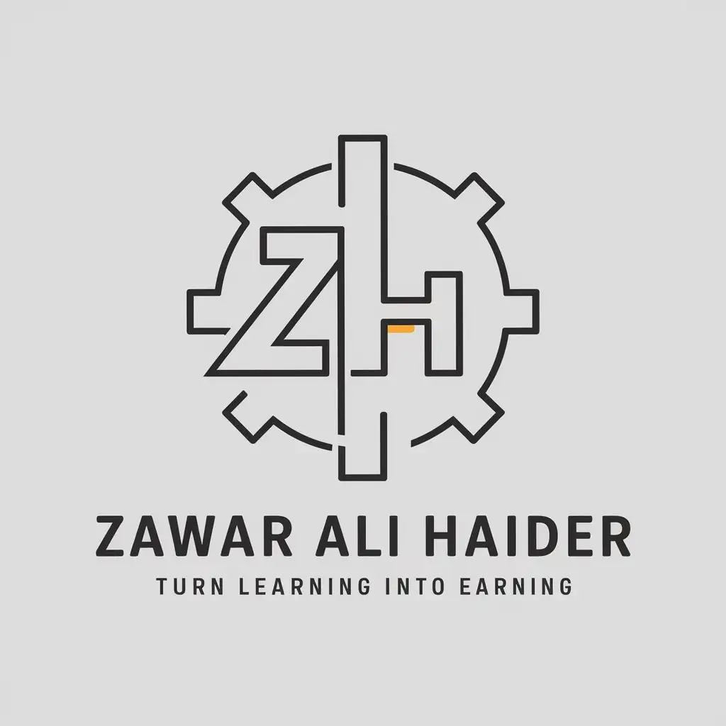 LOGO Design For ZAWAR ALI HAIDER Modern Vector Logo for Turning Learning into EARNING