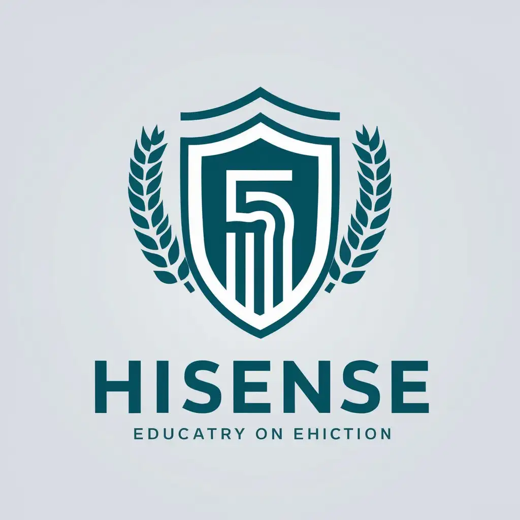 LOGO-Design-For-Hisense-Minimalistic-Vector-Logo-with-Tree-Shield-and-Wheat-Symbols