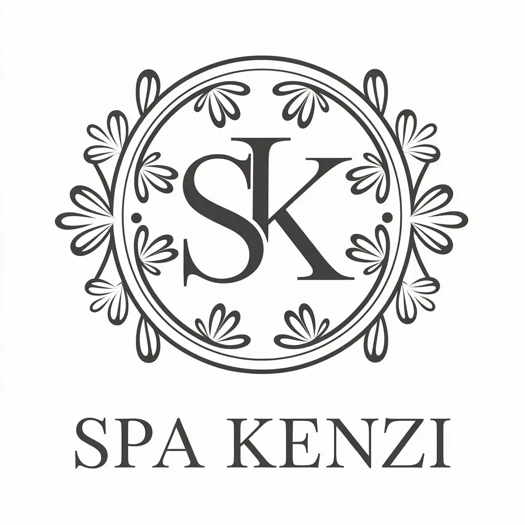 LOGO Design for Spa Kenzi Elegant SK Symbol with Modern Aesthetic for Beauty Spa Industry