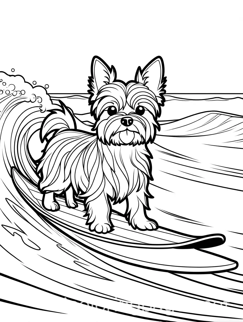 Yorkshire-Terrier-Surfing-in-Australia-Coloring-Page-for-Kids