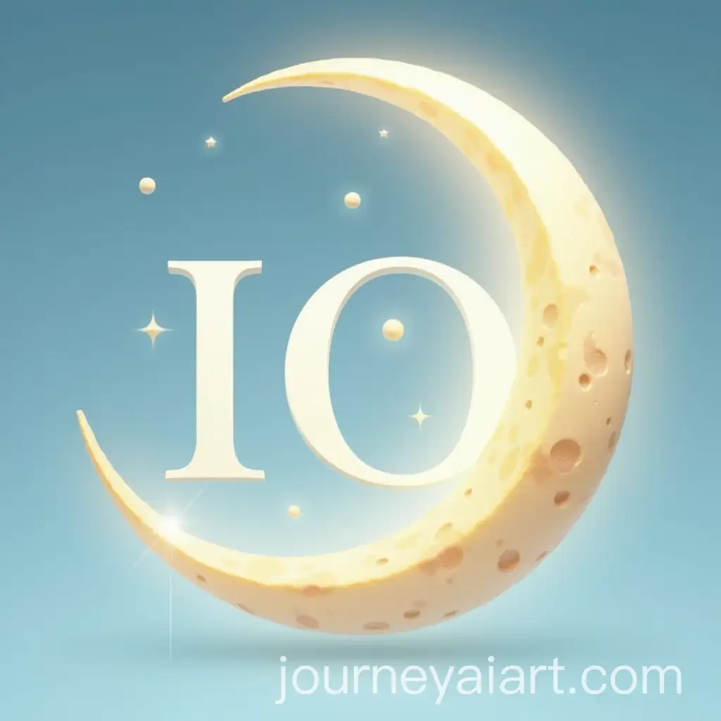 Crescent-Moon-with-Shining-IO-Letters-in-a-Starry-Sky