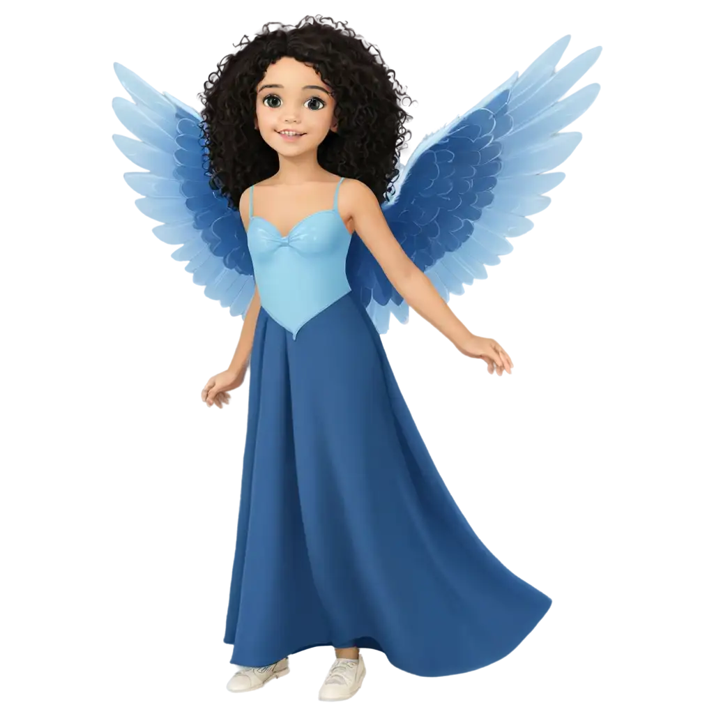 Enchanting-PNG-Image-of-a-Girl-with-Curly-Hair-and-Blue-Wings-for-Your-Creative-Projects