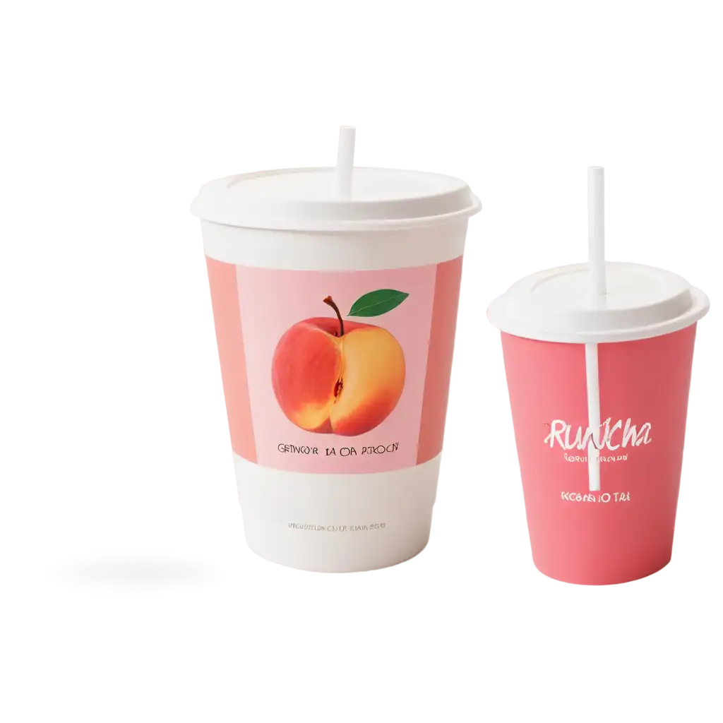 Aesthetic-Pink-Peach-Tea-in-Paper-Cup-PNG-with-Runcha-Branding