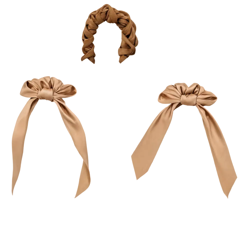 Silk-Beige-Hair-Ties-PNG-Premium-Quality-Image-for-Fashion-and-Beauty-Use