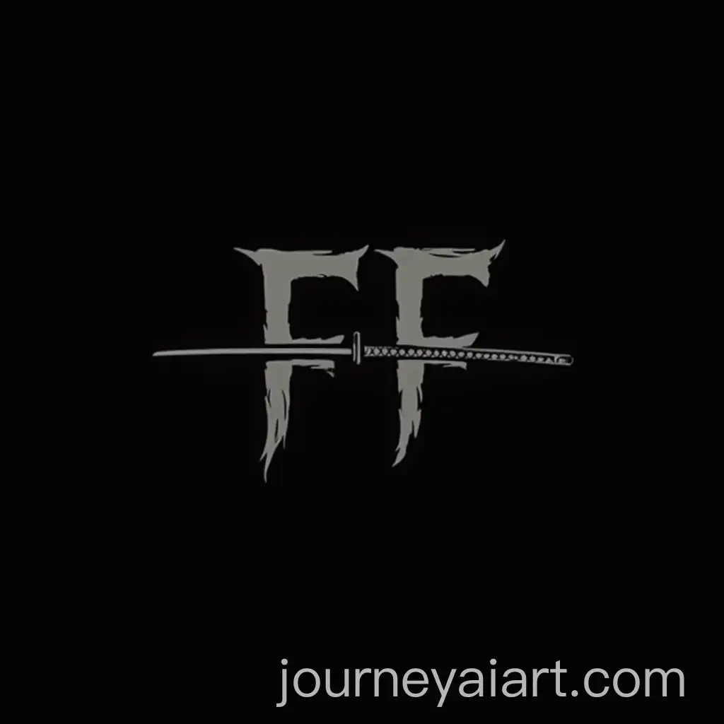 Minimalist-Black-and-White-Logo-Design-with-FF-Letters-and-Katana