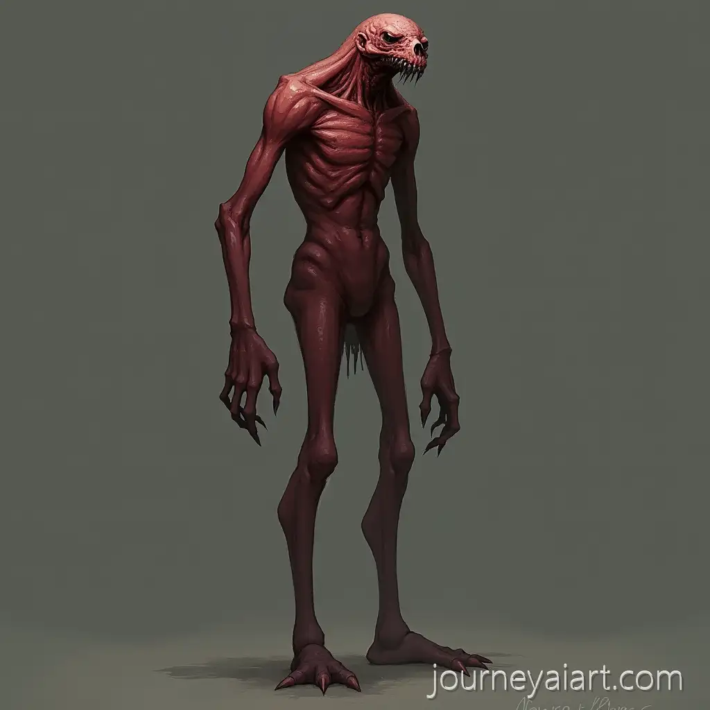 Crimson-HumBloodborne-humanoid-creatureanoid-Creature-in-Dark-BloodborneInspired-Concept-Art